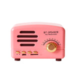 Altifalante Bluetooth Retro Sem Fios BT01 Rádio Portátil Suporte para Cartão TF, Rosa, Azul, Preto, Vermelho, Grão de Madeira