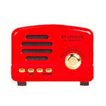 Altifalante Bluetooth Retro Sem Fios BT01 Rádio Portátil Suporte para Cartão TF, Rosa, Azul, Preto, Vermelho, Grão de Madeira