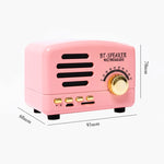 Altifalante Bluetooth Retro Sem Fios BT01 Rádio Portátil Suporte para Cartão TF, Rosa, Azul, Preto, Vermelho, Grão de Madeira