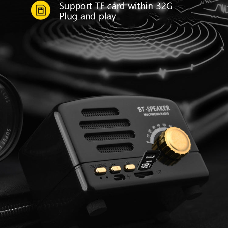 Altifalante Bluetooth Retro Sem Fios BT01 Rádio Portátil Suporte para Cartão TF, Rosa, Azul, Preto, Vermelho, Grão de Madeira