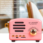 Altifalante Bluetooth Retro Sem Fios BT01 Rádio Portátil Suporte para Cartão TF, Rosa, Azul, Preto, Vermelho, Grão de Madeira