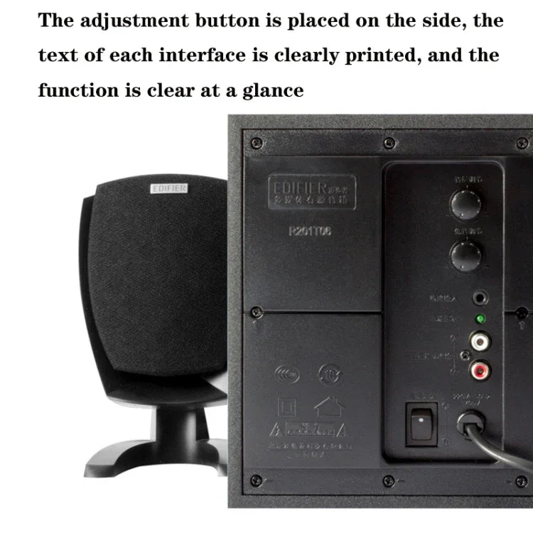 Colunas Multimedia para Computador Edifier R201T06, Ficha US, R201T06 Preto
