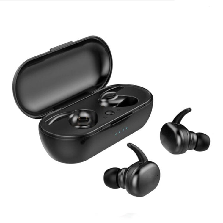 Auricular Bluetooth Sem Fios Y30 5.0 Intra-auricular Mini, Preto, Branco, Ecrã Digital Preto