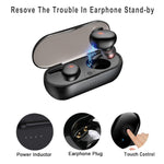 Auricular Bluetooth Sem Fios Y30 5.0 Intra-auricular Mini, Preto, Branco, Ecrã Digital Preto