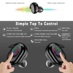 Auricular Bluetooth Sem Fios Y30 5.0 Intra-auricular Mini, Preto, Branco, Ecrã Digital Preto