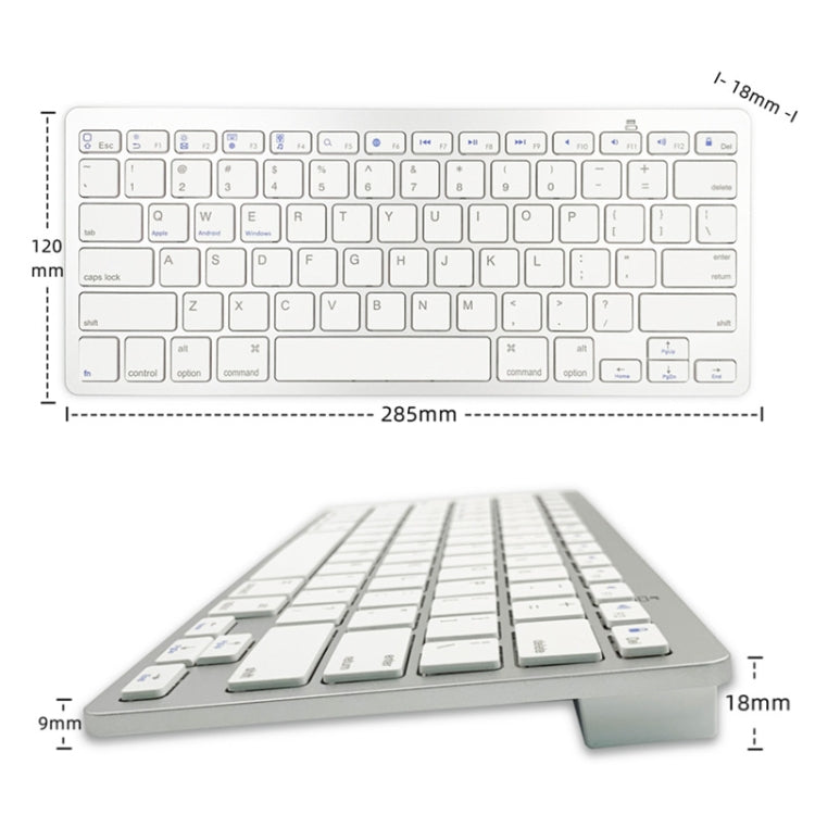 X5 Teclado Pequeno Sem Fios Bluetooth 3.0 com 78 Teclas e Idiomas Estrangeiros, Italiano, Colchete Tradicional, Inglês, Tailandês
