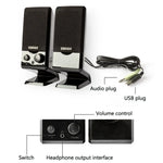 Mini Coluna USB para Portátil Edifier R10U, R10U Preto
