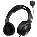 Edifier USB K5000 Auscultadores para Exame Simulado Aula Online Educação Treino Oral, Comprimento do Cabo: 2,8m, K5000