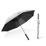 Guarda-chuva Multifuncional para Sol e Chuva 9033 com Ventoinha, Cola Prateada de Titânio, Proteção Solar e UV, Cabo Longo, Rosa, Preto, Verde Tinta