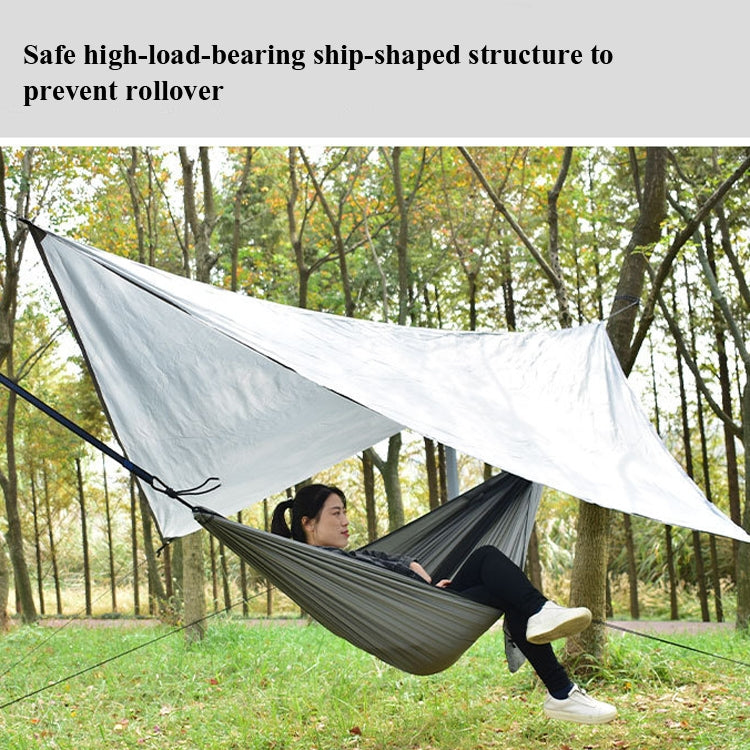 Conjunto de Sombreiro para Camping ao Ar Livre + Rede Anti-Mosquito, Rede Anti-Mosquito de Tecido Pára-quedas, 360x290cm Verde Tinta