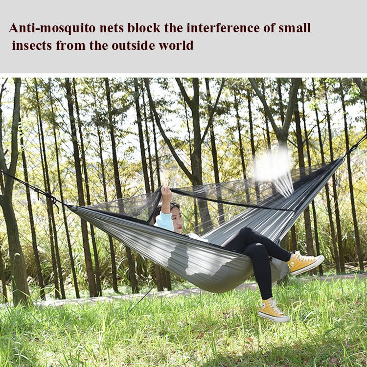 Conjunto de Sombreiro para Camping ao Ar Livre + Rede Anti-Mosquito, Rede Anti-Mosquito de Tecido Pára-quedas, 360x290cm Verde Tinta