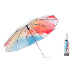Guarda-chuva Dobrável Automático para Sol e Chuva 3021, Prova de Sol e Anti-Rebote, Laranja Claro, Rosa Claro, Azul Claro, Verde Ilusão, Roxo Ilusão, Azul Ilusão, Rosa Ilusão