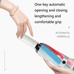 Guarda-chuva Dobrável Automático para Sol e Chuva 3021, Prova de Sol e Anti-Rebote, Laranja Claro, Rosa Claro, Azul Claro, Verde Ilusão, Roxo Ilusão, Azul Ilusão, Rosa Ilusão