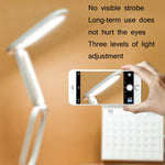 Candeeiro de Secretária LED YAGE T125 USB Dobrável para Leitura com Luz para Proteção dos Olhos, Branco Porcelana, Azul Branco, Rosa Branco