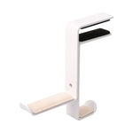 JD039 Clipe Metálico Suporte para Auscultadores de Secretária Gancho para Auscultadores, Branco, Preto