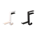 JD039 Clipe Metálico Suporte para Auscultadores de Secretária Gancho para Auscultadores, Branco, Preto
