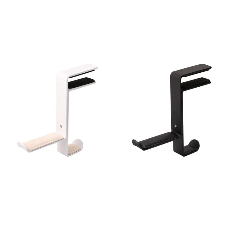 JD039 Clipe Metálico Suporte para Auscultadores de Secretária Gancho para Auscultadores, Branco, Preto