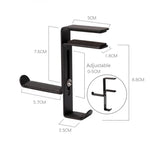 JD039 Clipe Metálico Suporte para Auscultadores de Secretária Gancho para Auscultadores, Branco, Preto