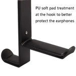JD039 Clipe Metálico Suporte para Auscultadores de Secretária Gancho para Auscultadores, Branco, Preto