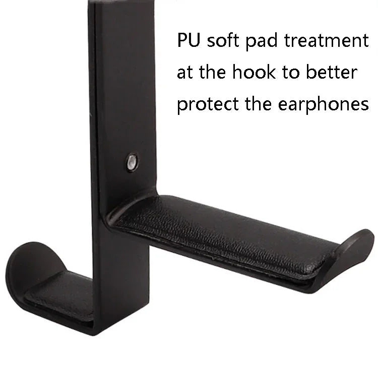 JD039 Clipe Metálico Suporte para Auscultadores de Secretária Gancho para Auscultadores, Branco, Preto