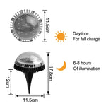 8 LEDs Lâmpada Circular Solar Enterrada para Exterior Luz Impermeável para Relvado e Escadas, Cor da Luz:, Luz Branca