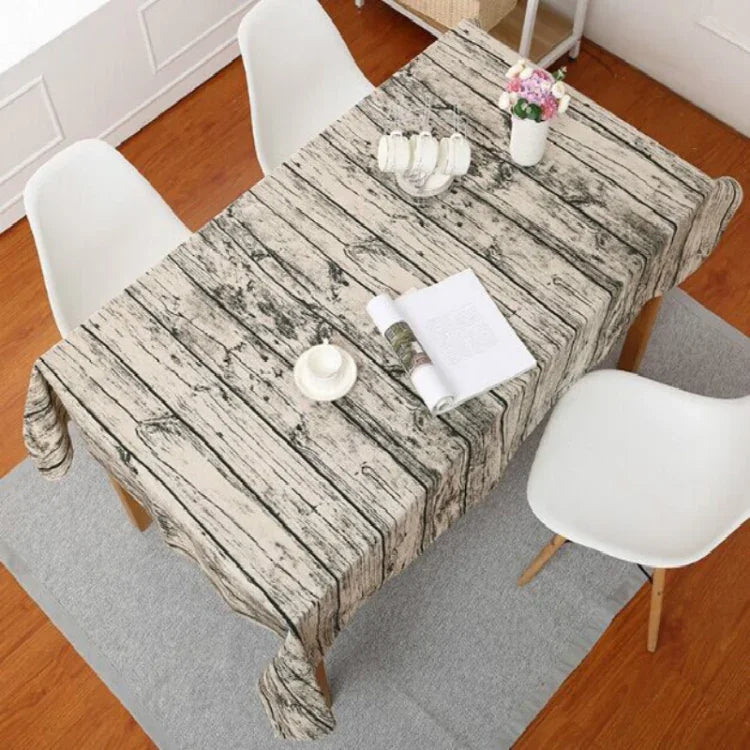 Toalha de Mesa em Linho de Algodão Imitando Casca, Vários Tamanhos Disponíveis