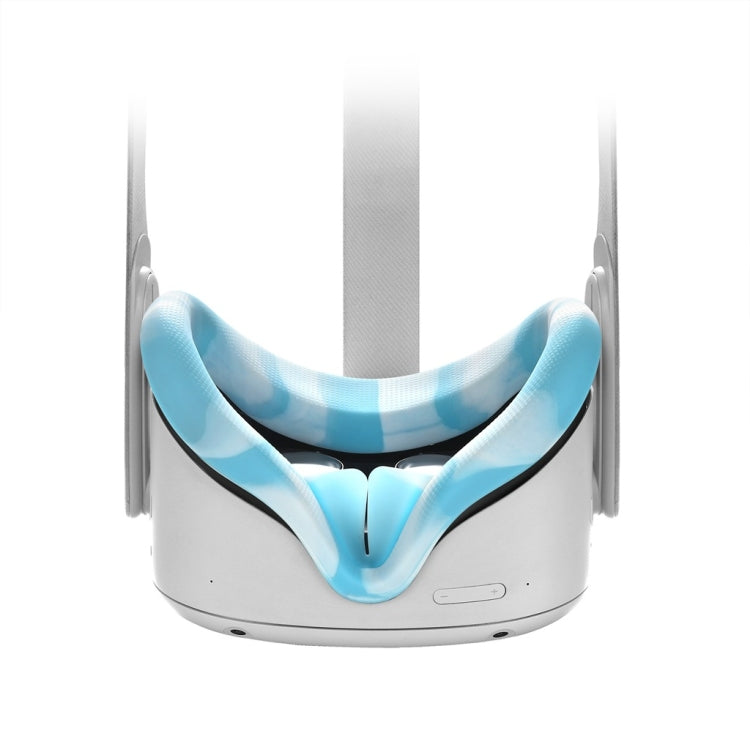 Capa de Silicone para Olhos VR Anti-suor e Descontaminação para Óculos VR Oculus Quest 2, Branco Azul, Branco Rosa, Branco Amarelo