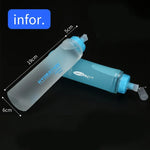 Saco de Água Macio para Desporto ao Ar Livre AFISHTOUR TPU, Garrafa de Água para Maratona, Saco de Água Dobrável, Capacidade:, 400ml (Azul), 400ml (Transparente), 300ml (Azul), 300ml (Transparente)