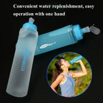 Saco de Água Macio para Desporto ao Ar Livre AFISHTOUR TPU, Garrafa de Água para Maratona, Saco de Água Dobrável, Capacidade:, 400ml (Azul), 400ml (Transparente), 300ml (Azul), 300ml (Transparente)