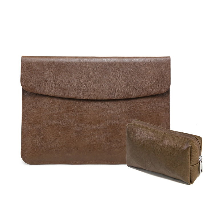 Forro de mala horizontal com textura litchi para portátil MacBook, 11 polegadas A1370 / 1465, 12 polegadas A1534, 13,3 polegadas A1502 / 1425/1466/1369, 15,4 polegadas A1398