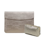 Forro de mala horizontal com textura litchi para portátil MacBook, 11 polegadas A1370 / 1465, 12 polegadas A1534, 13,3 polegadas A1502 / 1425/1466/1369, 15,4 polegadas A1398