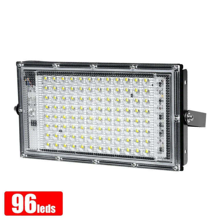 Luz LED de Inundação Impermeável para Exterior Iluminação de Jardim Luz para Obras, Especificações:, 100W 96 Leds (Branco Frio)