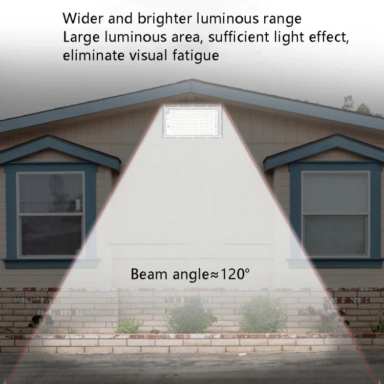 Luz LED de Inundação Impermeável para Exterior Iluminação de Jardim Luz para Obras, Especificações:, 100W 96 Leds (Branco Frio)
