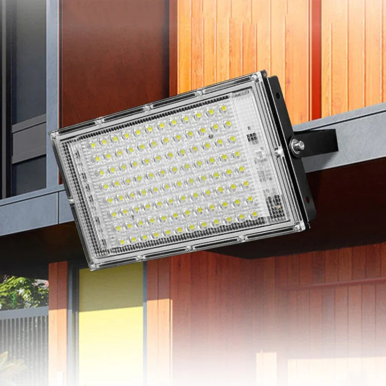 Luz LED de Inundação Impermeável para Exterior Iluminação de Jardim Luz para Obras, Especificações:, 100W 96 Leds (Branco Frio)