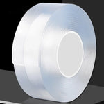 Fita Nanotecnológica Transparente Dupla Face Adesiva, Lavável e Sem Rasto, 1x30x1000mm, 1x30x2000mm, 1x30x3000mm, 2x30x1000mm, 2x30x2000mm, 2mm x 3cm x 3m, 2x30x5000mm