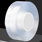 Fita Nanotecnológica Transparente Dupla Face Adesiva, Lavável e Sem Rasto, 1x30x1000mm, 1x30x2000mm, 1x30x3000mm, 2x30x1000mm, 2x30x2000mm, 2mm x 3cm x 3m, 2x30x5000mm