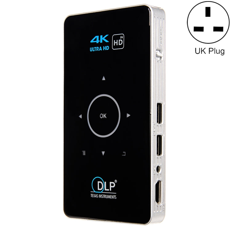 Projetor Mini DLP HD Inteligente C6 1G+8G Sistema Android Portátil para Casa e Telemóvel, Ficha EUA (Preto), Ficha UE (Preto), Ficha Reino Unido (Preto), Ficha AU (Preto), Ficha EUA (Branco), Ficha AU (Branco)
