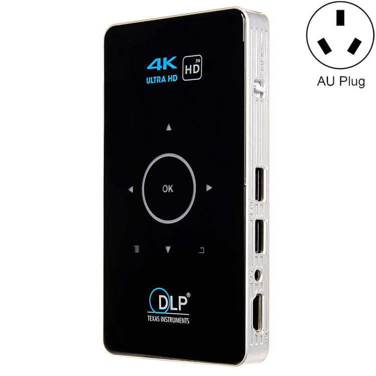 Projetor Mini DLP HD Inteligente C6 1G+8G Sistema Android Portátil para Casa e Telemóvel, Ficha EUA (Preto), Ficha UE (Preto), Ficha Reino Unido (Preto), Ficha AU (Preto), Ficha EUA (Branco), Ficha AU (Branco)