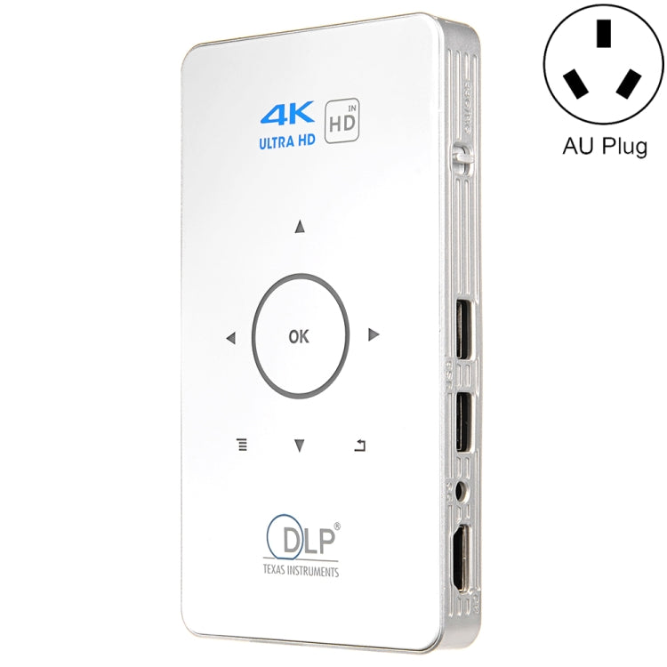 Projetor Mini DLP HD Inteligente C6 1G+8G Sistema Android Portátil para Casa e Telemóvel, Ficha EUA (Preto), Ficha UE (Preto), Ficha Reino Unido (Preto), Ficha AU (Preto), Ficha EUA (Branco), Ficha AU (Branco)