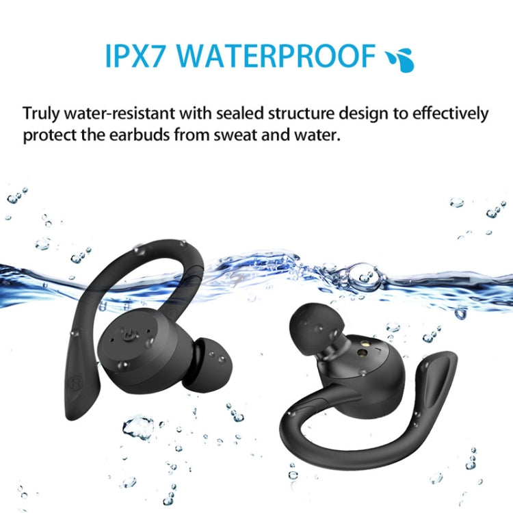 BE1032 Auricular Desportivo TWS Bluetooth Sem Fios Resistente à Água, Preto, Verde Fluorescente, Vermelho Rosa