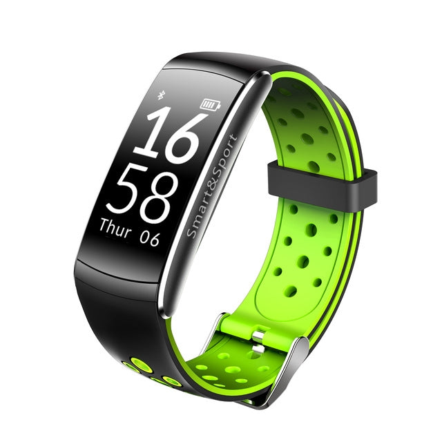 Smartwatch Monitor de Frequência Cardíaca IP68 à Prova de Água Rastreador de Fitness Pressão Arterial GPS Bluetooth para Android IOS mulheres homens