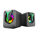 Coluna de Computador de Secretária com Iluminação Colorida RGB FT-25-1