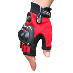 PRO-BIKER PRO01C Luvas de ciclismo outdoor para motocicleta, proteção antiderrapante e anticaída, luvas de meio dedo, M, L, XL, XXL