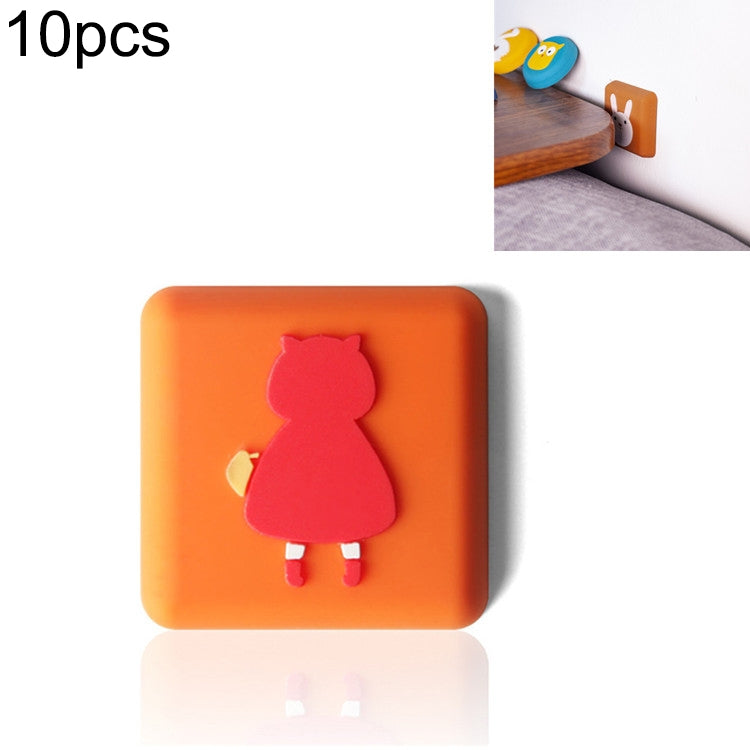 10 PCS Almofada Anti-impacto para Puxador de Porta e Parede em Silicone