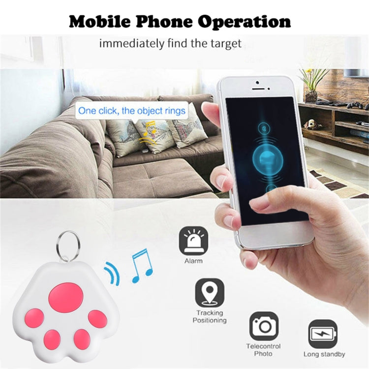 2 PCS HYC-09 Dog Paw Bluetooth Anti-Lost Device Pet Tracking Locator Keychain Smart Search Two-Way Alarm, Dog Paw Dark Blue, Dog Paw Dark Gray, Dog Paw Black, Dog Paw White, Dog Paw Light Blue, Dog Paw Green, Dog Paw Pink, Dog Paw Red
