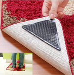 Conjunto de 4 Tapetes Reutilizáveis Antiderrapantes e Laváveis para Casa, Banho e Sala de Estar