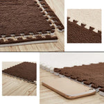 2 Tapetes Macios para Sala, Quarto e Crianças, Patchwork Mágico, Quebra-cabeças, Cabeças para Escalada, Tapete para Bebé 30x30cm, Cores Variadas