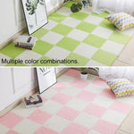 2 Tapetes Macios para Sala, Quarto e Crianças, Patchwork Mágico, Quebra-cabeças, Cabeças para Escalada, Tapete para Bebé 30x30cm, Cores Variadas