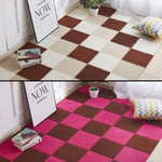 2 Tapetes Macios para Sala, Quarto e Crianças, Patchwork Mágico, Quebra-cabeças, Cabeças para Escalada, Tapete para Bebé 30x30cm, Cores Variadas