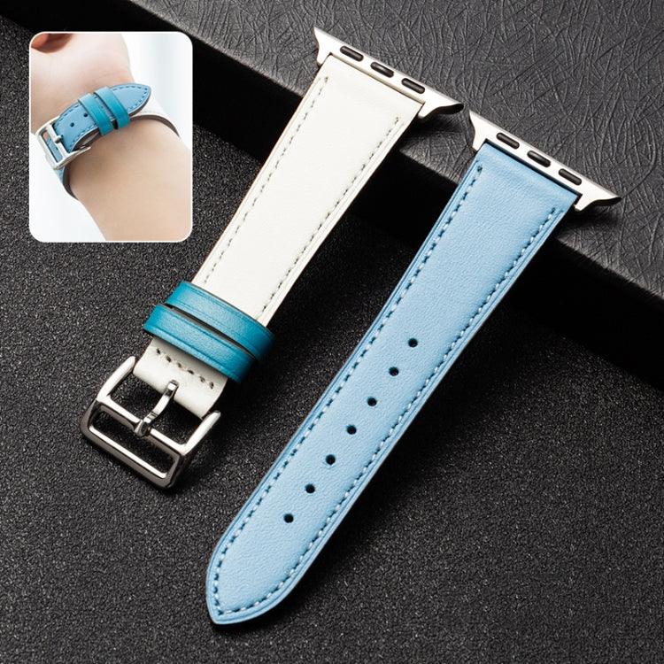 Correia de Relógio em Pele de Vaca para Negócios, Para Apple Watch Série 8&7 41mm / SE 2&6&SE&5&4 40mm / 3&2&1 38mm, Para Apple Watch Série 6&SE&5&4 44mm / 3&2&1 42mm, Para Apple Watch Série 6&SE&5&4 40mm / 3&2&1 38mm